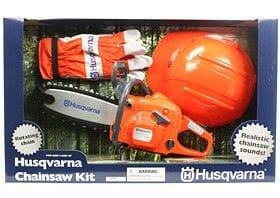 HUSQ. LEKE MOTORSAG M/HJELM OG HANSKER